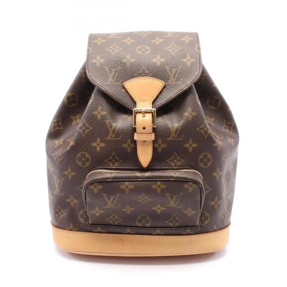LOUIS VUITTON Brown Monogram Leather Backpack - Picture 1 of 10